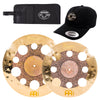 Meinl Byzance 16/18" Extra Dry Byzance Dual Trash Crash Cymbal Set w/CDE Logo Hat & Stick Bag Drums and Percussion / Cymbals / Other (Splash, China, etc)