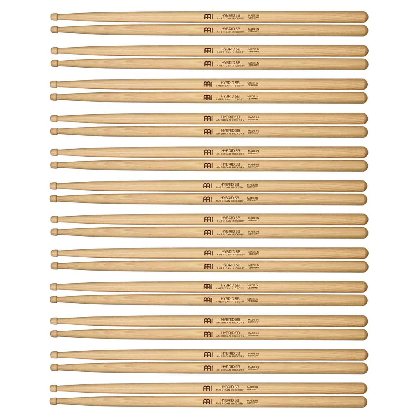 Meinl Hybrid 5B Wood Tip Drum Sticks (12 Pair Bundle) Drums and Percussion / Parts and Accessories / Drum Sticks and Mallets