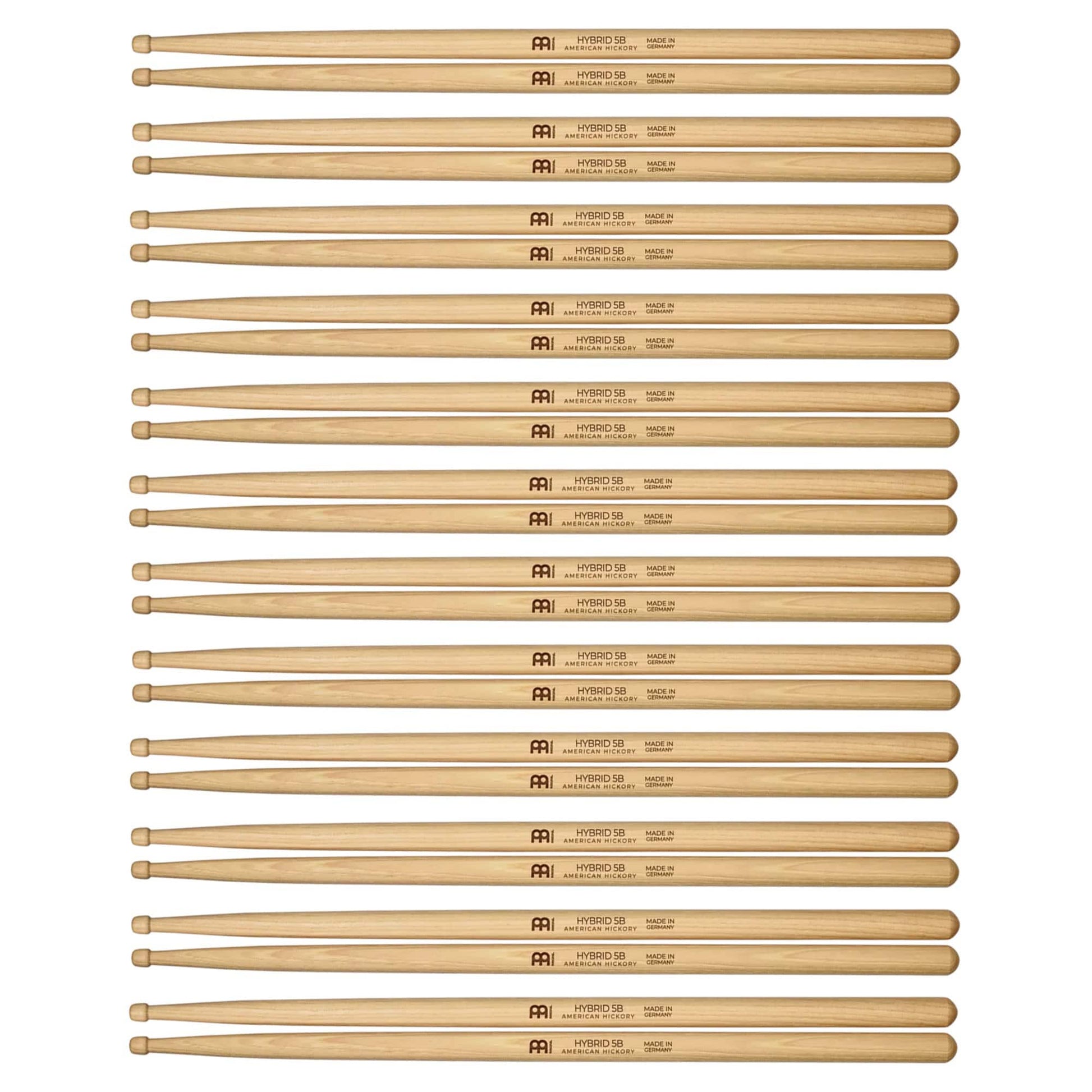 Meinl Hybrid 5B Wood Tip Drum Sticks (12 Pair Bundle) Drums and Percussion / Parts and Accessories / Drum Sticks and Mallets