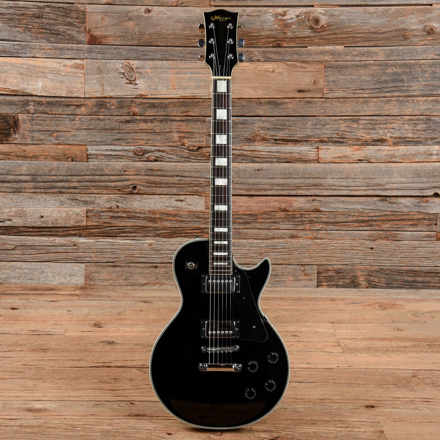 Memphis Singlecut Electric Guitar Black 1970s Electric Guitars / Solid Body