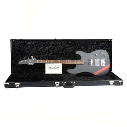 Lull XP1T4 4-String Satin Black w/15% Larger Body Size, Red Racing Strip & Hardshell Case Bass Guitars / 4-String