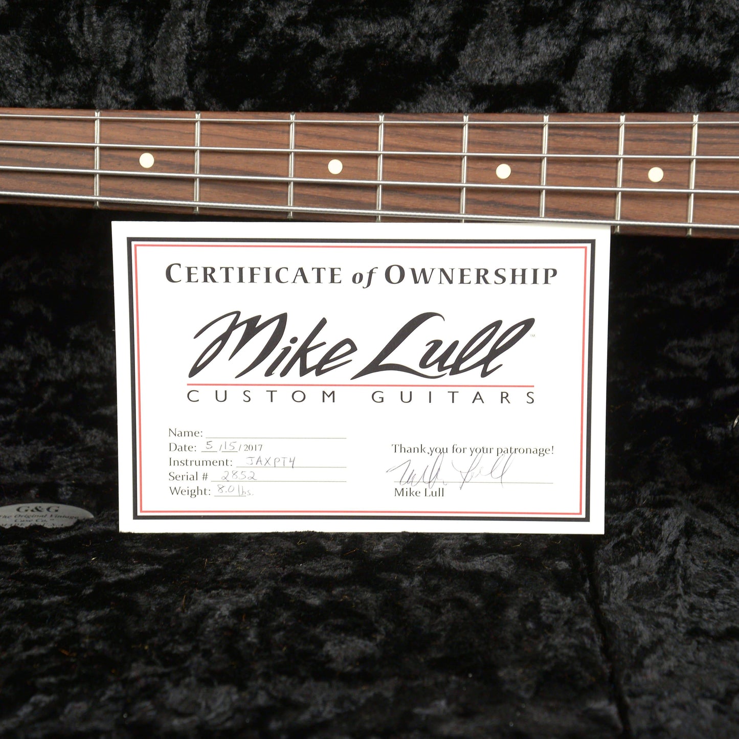 Lull XP1T4 4-String Satin Black w/15% Larger Body Size, Red Racing Strip & Hardshell Case Bass Guitars / 4-String