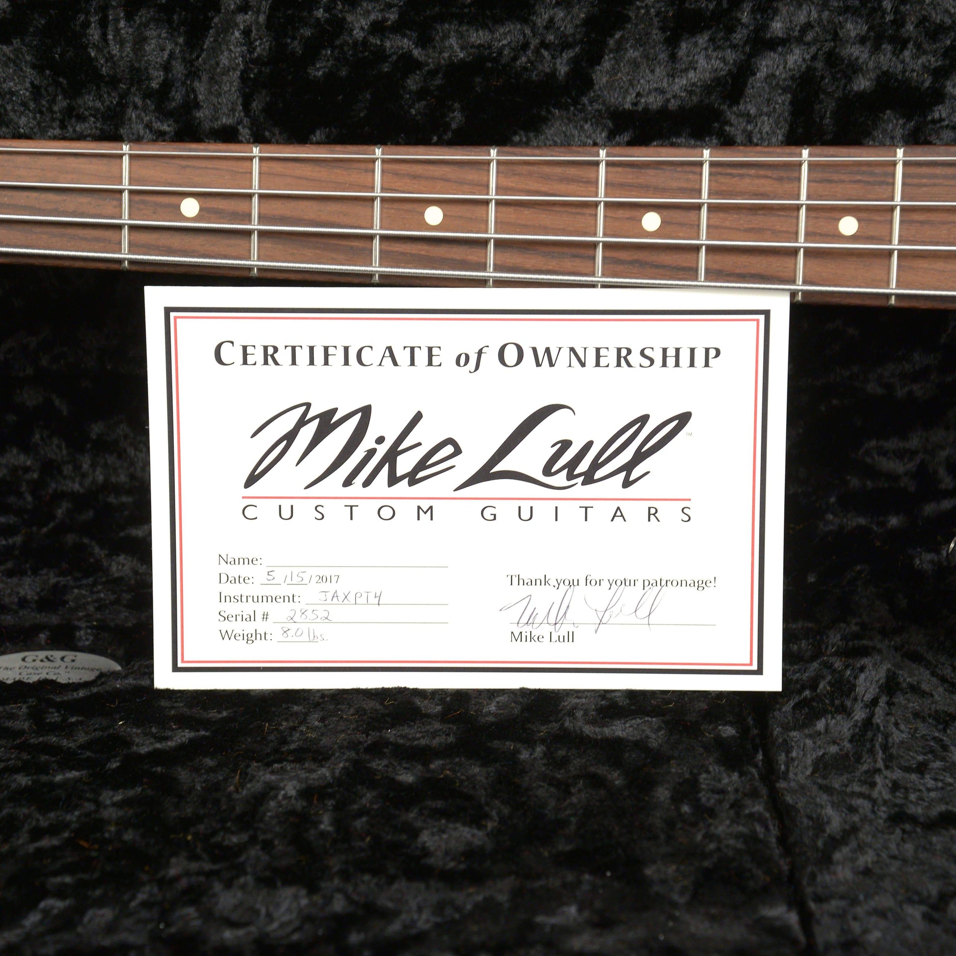 Lull XP1T4 4-String Satin Black w/15% Larger Body Size, Red Racing Strip & Hardshell Case Bass Guitars / 4-String