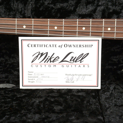 Lull XP1T4 4-String Satin Black w/15% Larger Body Size, Red Racing Strip & Hardshell Case Bass Guitars / 4-String
