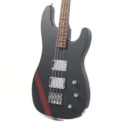 Lull XP1T4 4-String Satin Black w/15% Larger Body Size, Red Racing Strip & Hardshell Case Bass Guitars / 4-String
