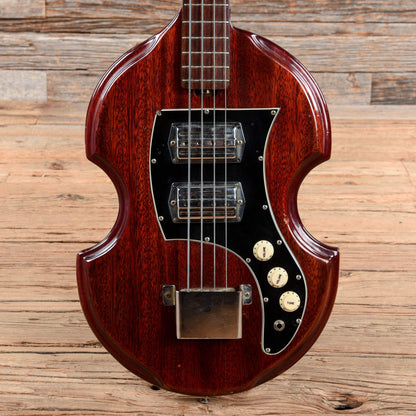 Miscellaneous Violin Body Bass Red 1970s Bass Guitars / 5-String or More