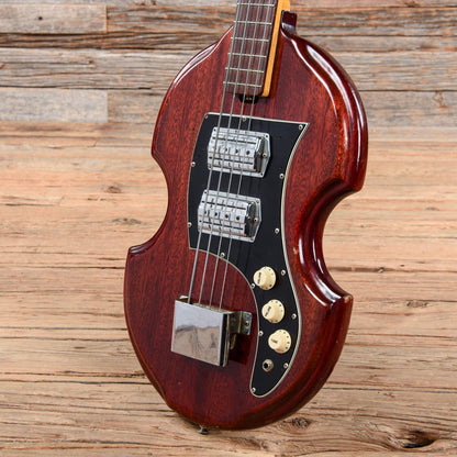 Miscellaneous Violin Body Bass Red 1970s Bass Guitars / 5-String or More