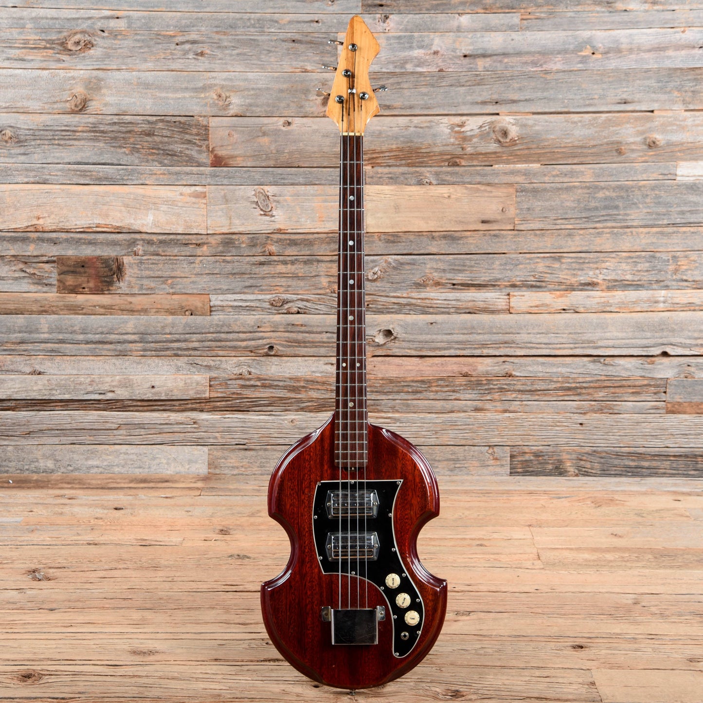 Miscellaneous Violin Body Bass Red 1970s Bass Guitars / 5-String or More