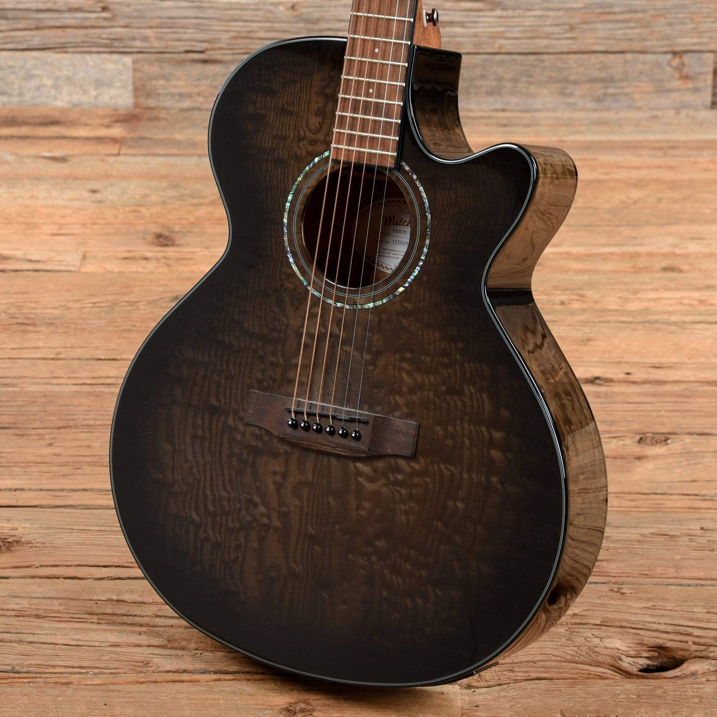 Mitchell MX420 Midnight Black 2015 Acoustic Guitars / OM and Auditorium