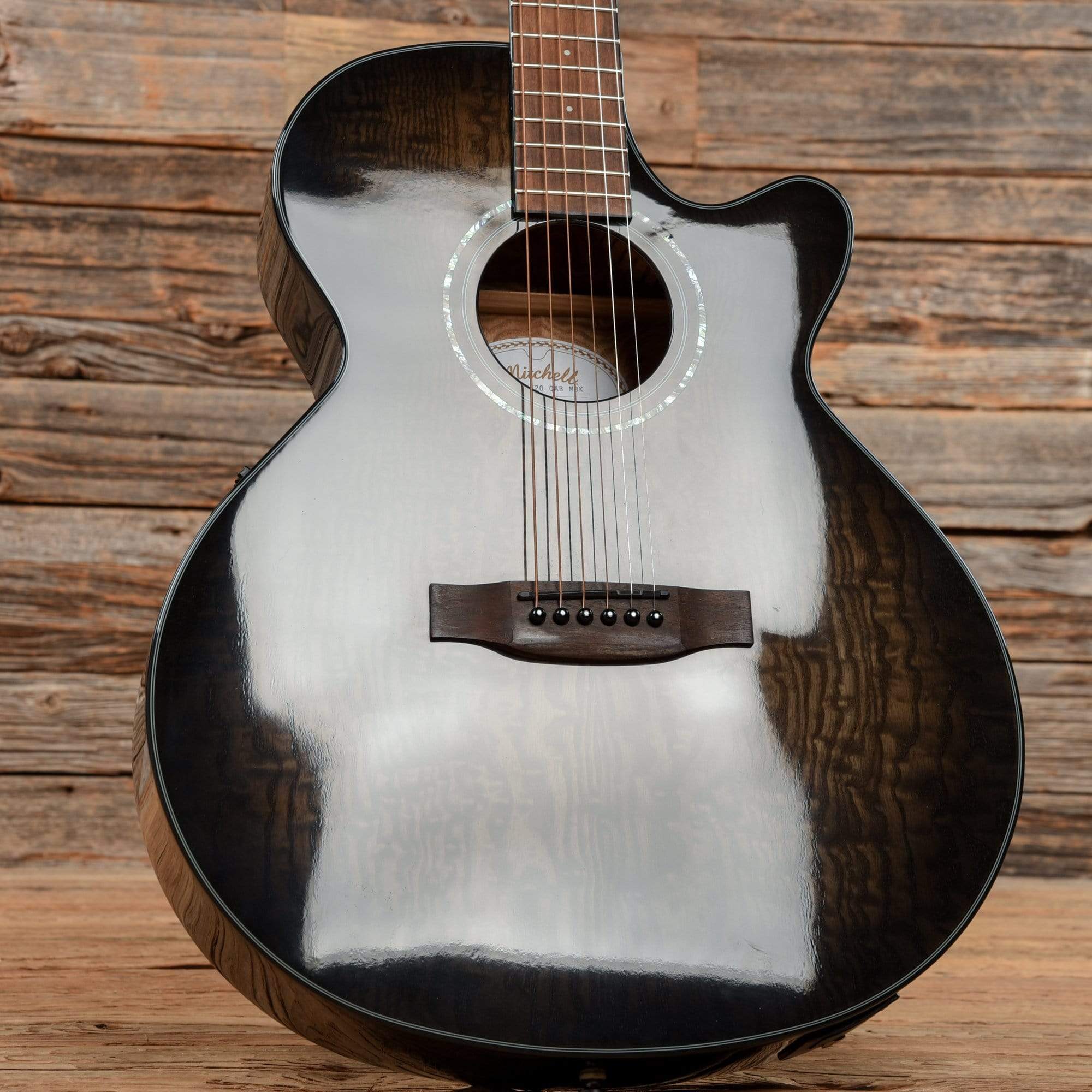 Mitchell MX420 Midnight Black 2015 Acoustic Guitars / OM and Auditorium
