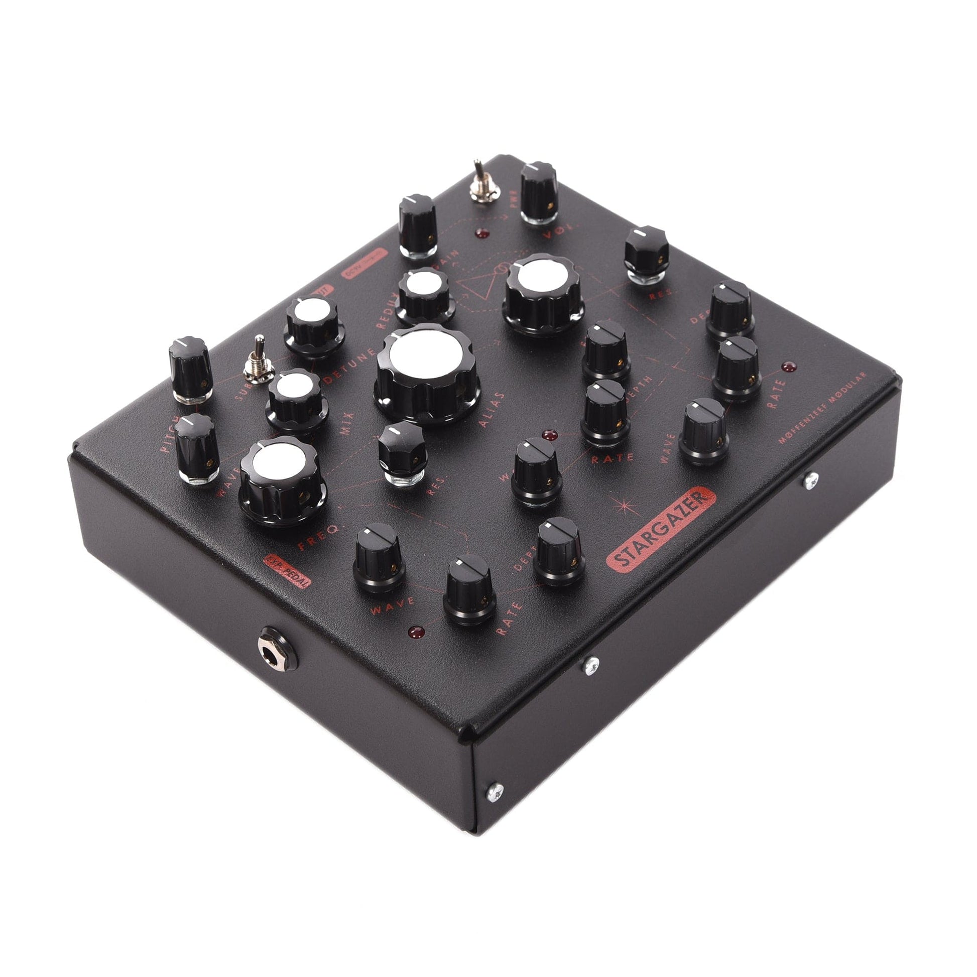Moffenzeef Modular Stargazer Drone Synth Pedal Gunmetal Black & Red