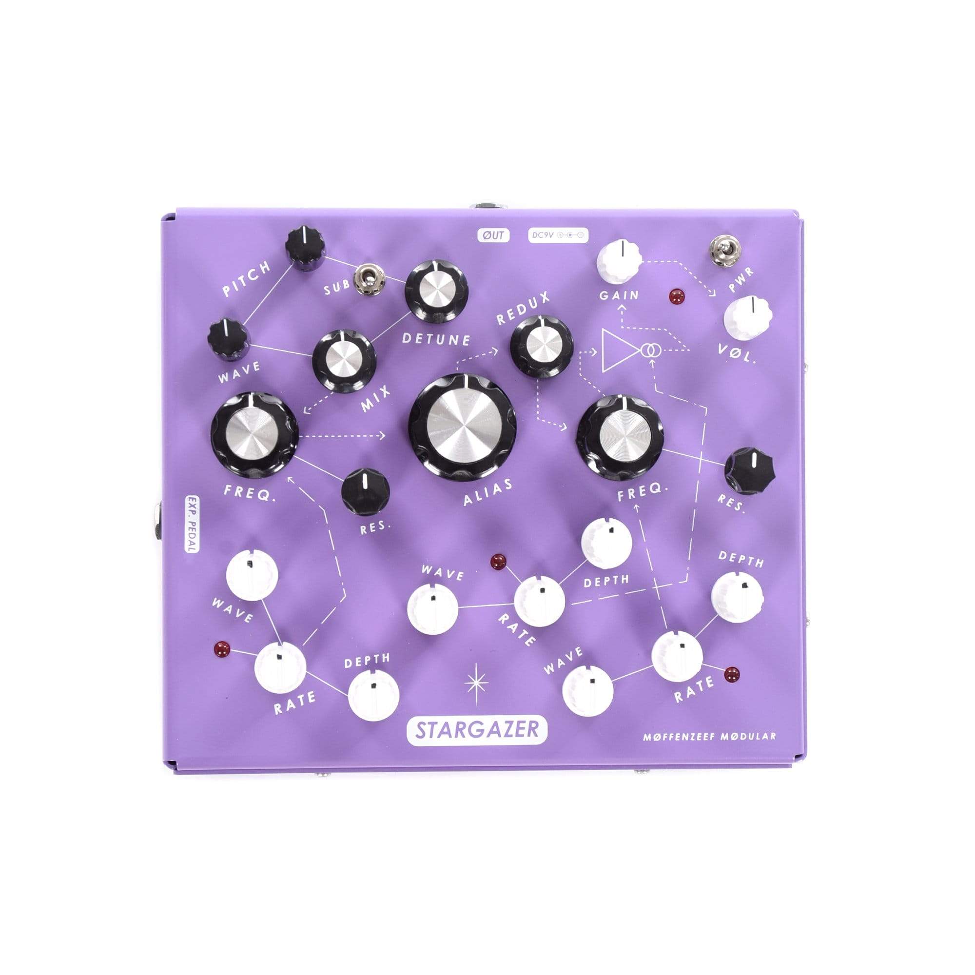 Moffenzeef Modular Stargazer V3 Drone Synth Pedal V3 Purple Keyboards and Synths / Synths / Modular Synths
