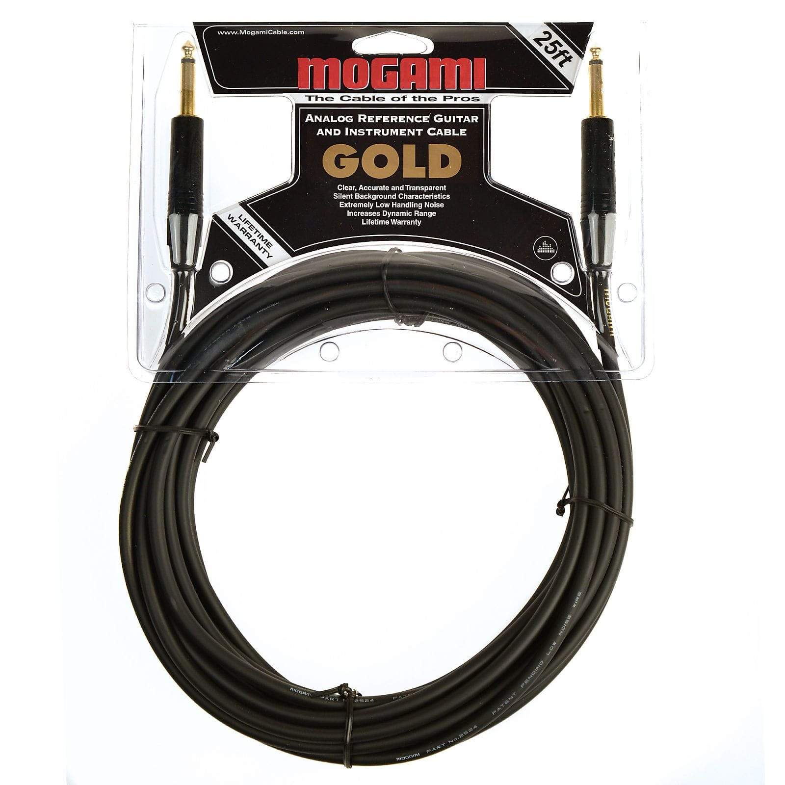Mogami Gold Instrument Cable 25ft S/S Accessories / Cables