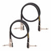 Mogami Gold Pancake Patch Instrument Cable 1.5' Angle-Angle 2 Pack Bundle Accessories / Cables