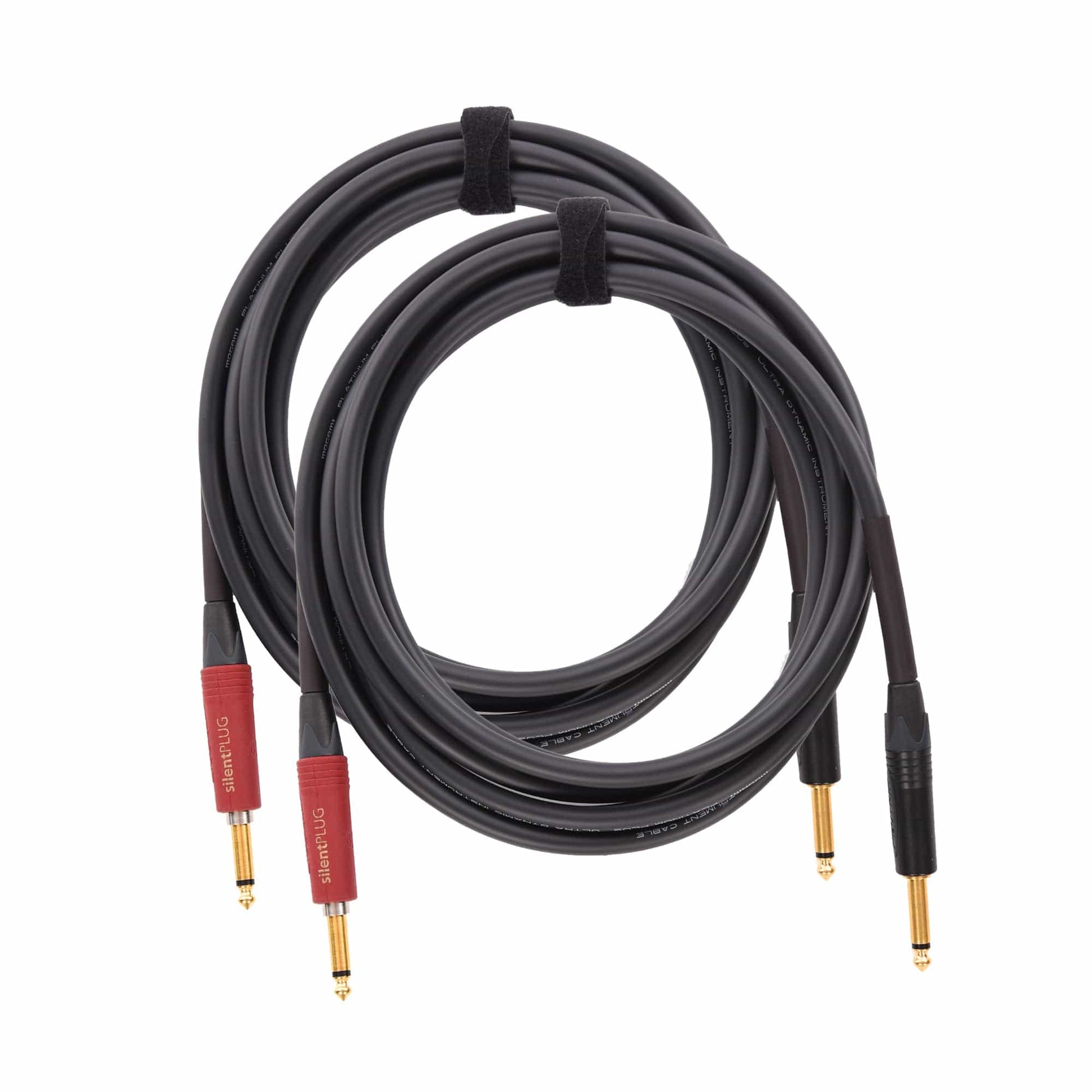 Mogami Platinum Instrument Cable 12' Straight-Silent Straight 2 Pack Bundle Accessories / Cables