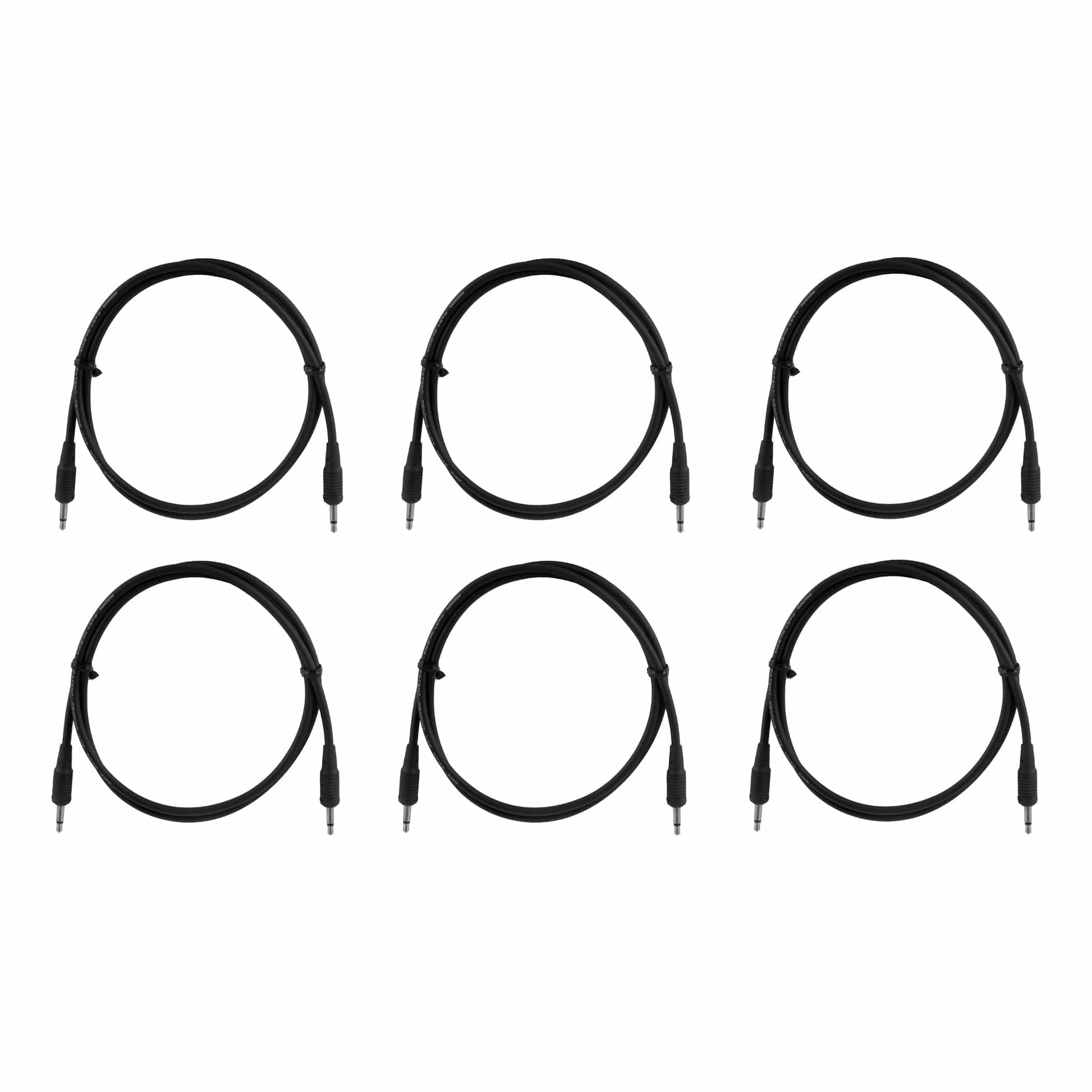 Mogami Pure Patch 3.5mm TS Mono Cable 3' 6 Pack Bundle Accessories / Cables