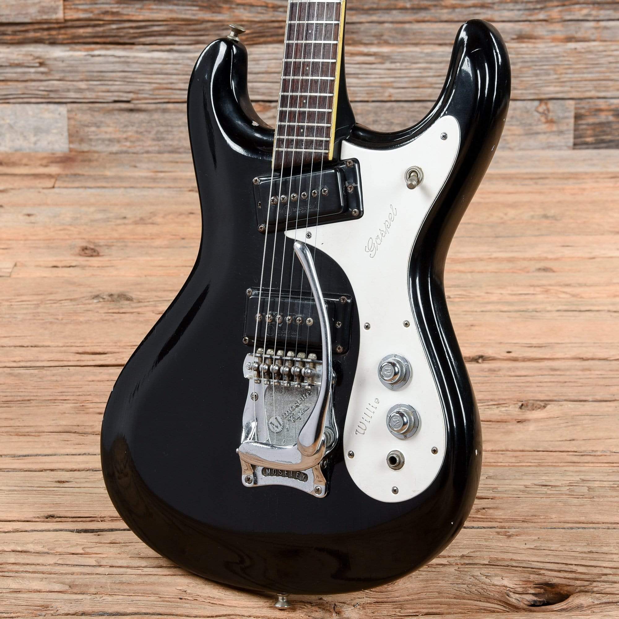 【9729】Mosrite THE VENTURES MODEL black 1970s Mosrite Ventures Model Reissue Black | The Music Zoo
