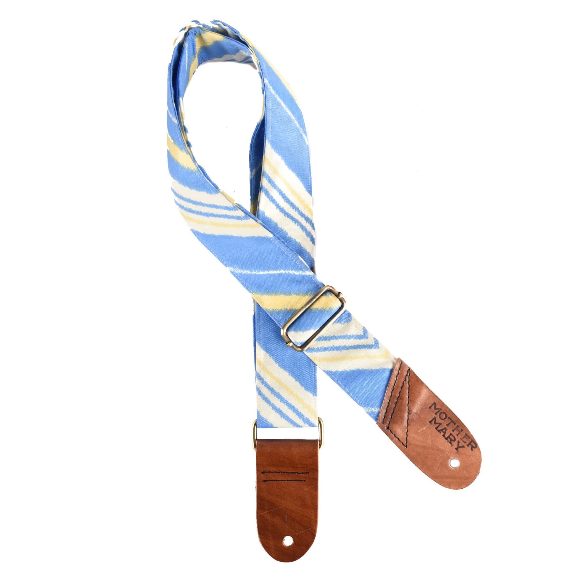 Mother Mary Blue/Yellow Chevron Guitar Strap Accessories / Straps