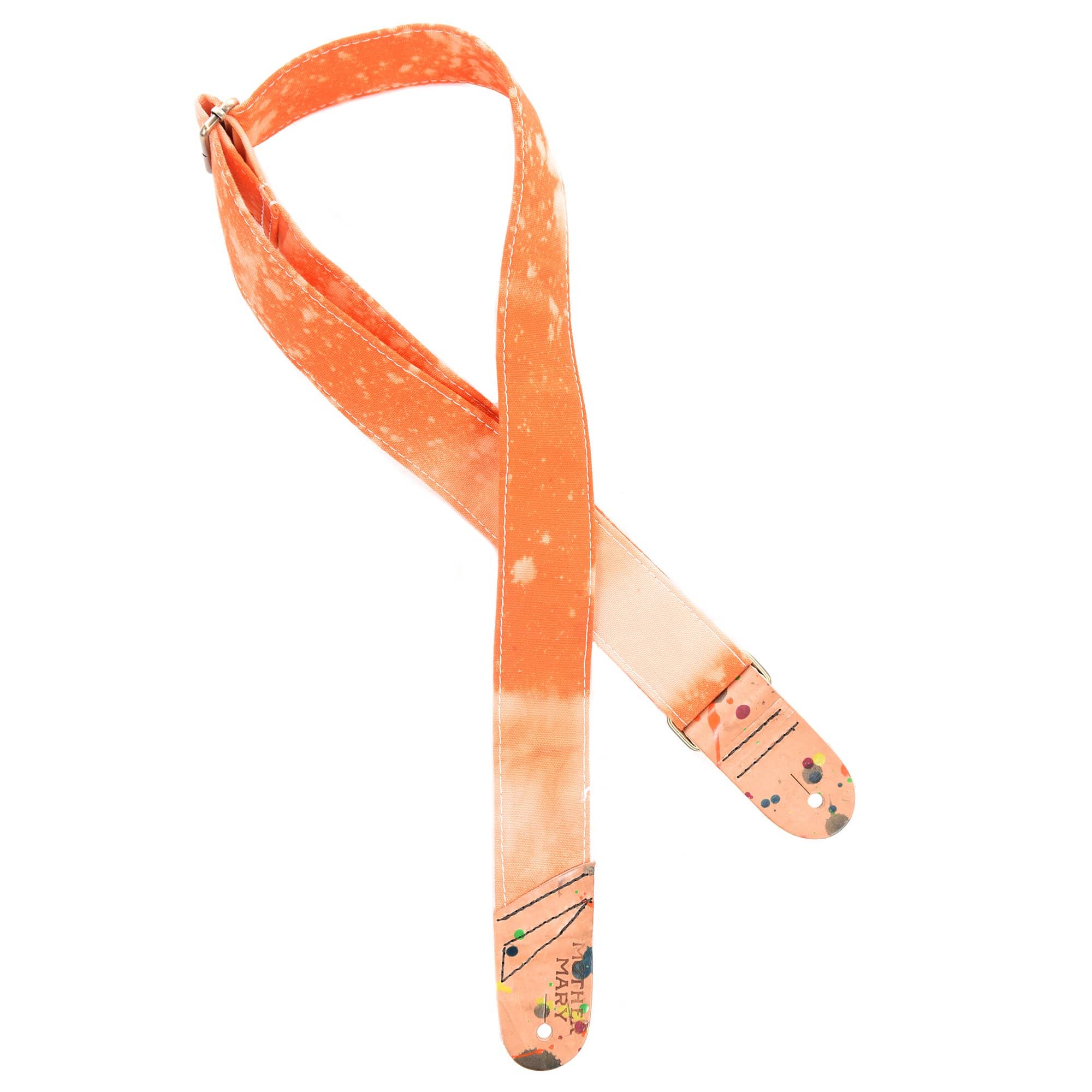 Mother Mary Orange/White Bleached Guitar Strap Accessories / Straps