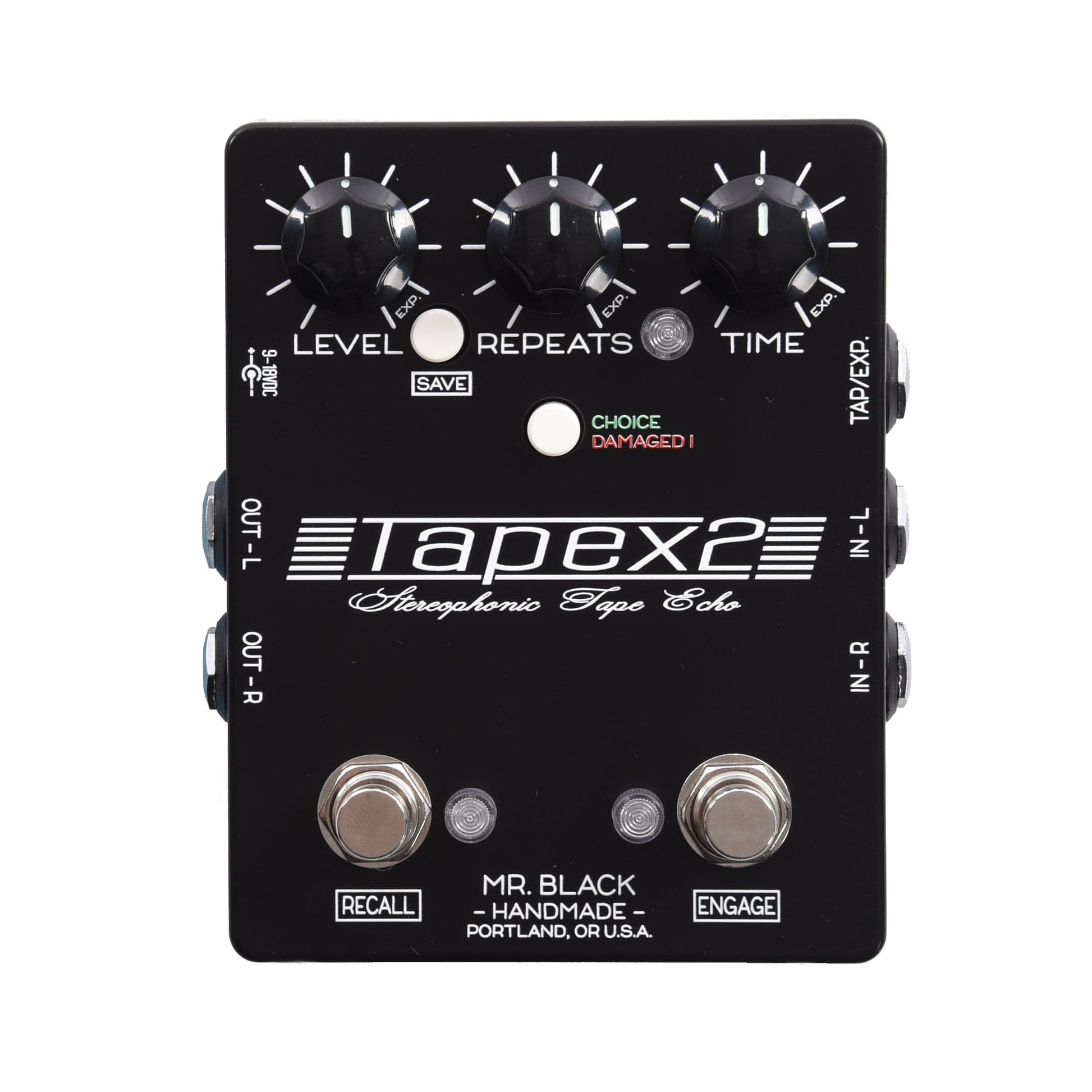 tape pedal Mr. Black Tapex 2 Stereophonic Tape Echo Pedal