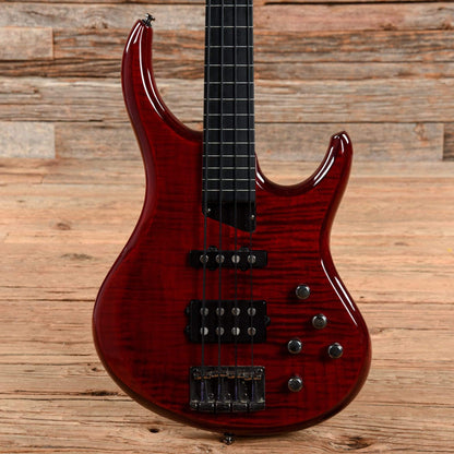 MTD Kingston 4 String Fretless Trans Red 2008 Bass Guitars / 4-String
