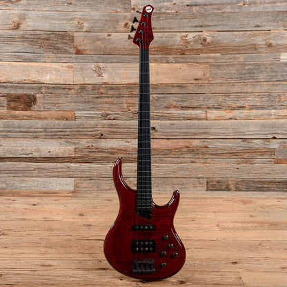 MTD Kingston 4 String Fretless Trans Red 2008 Bass Guitars / 4-String