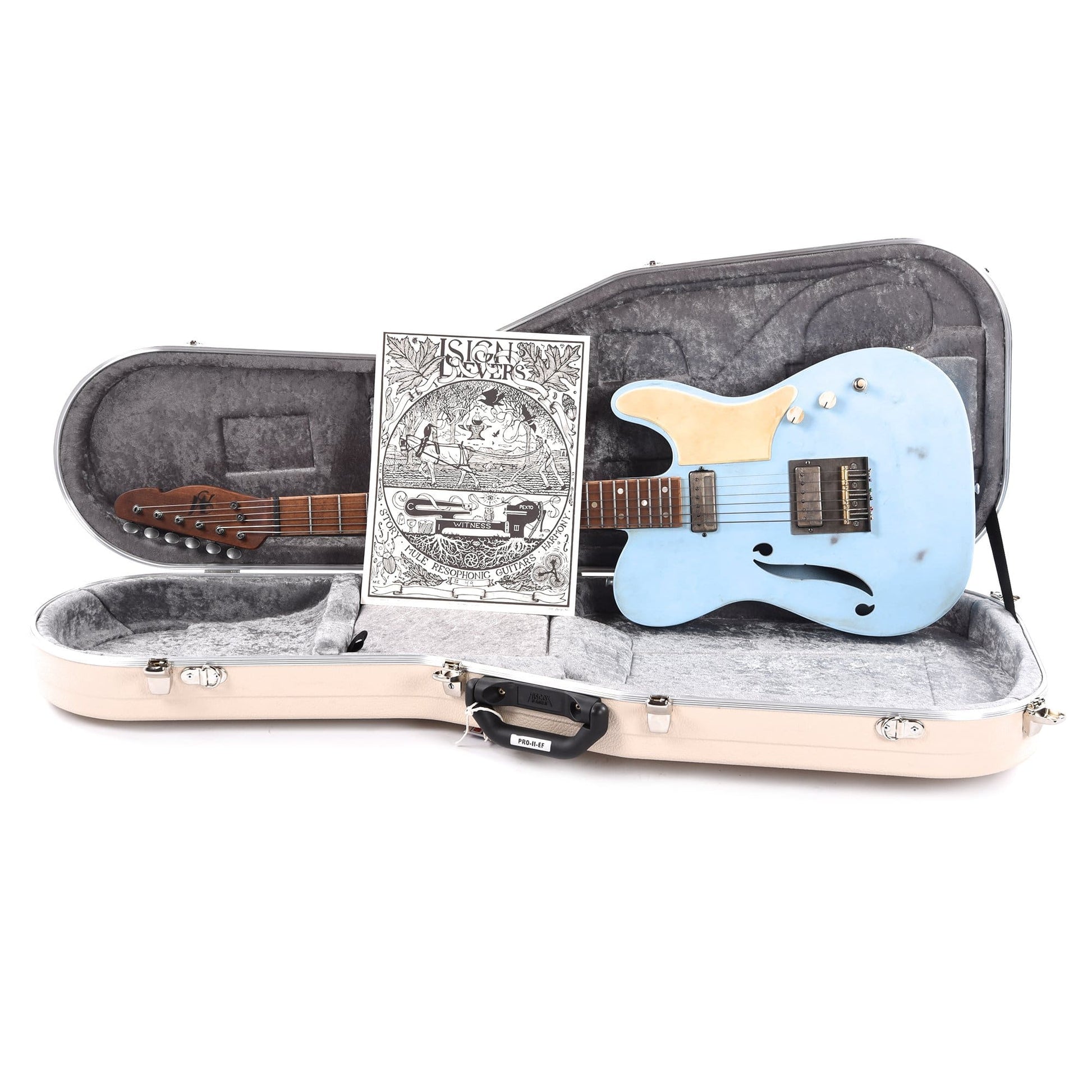 Mule Mulecaster Powder Blue Electric Guitars / Hollow Body