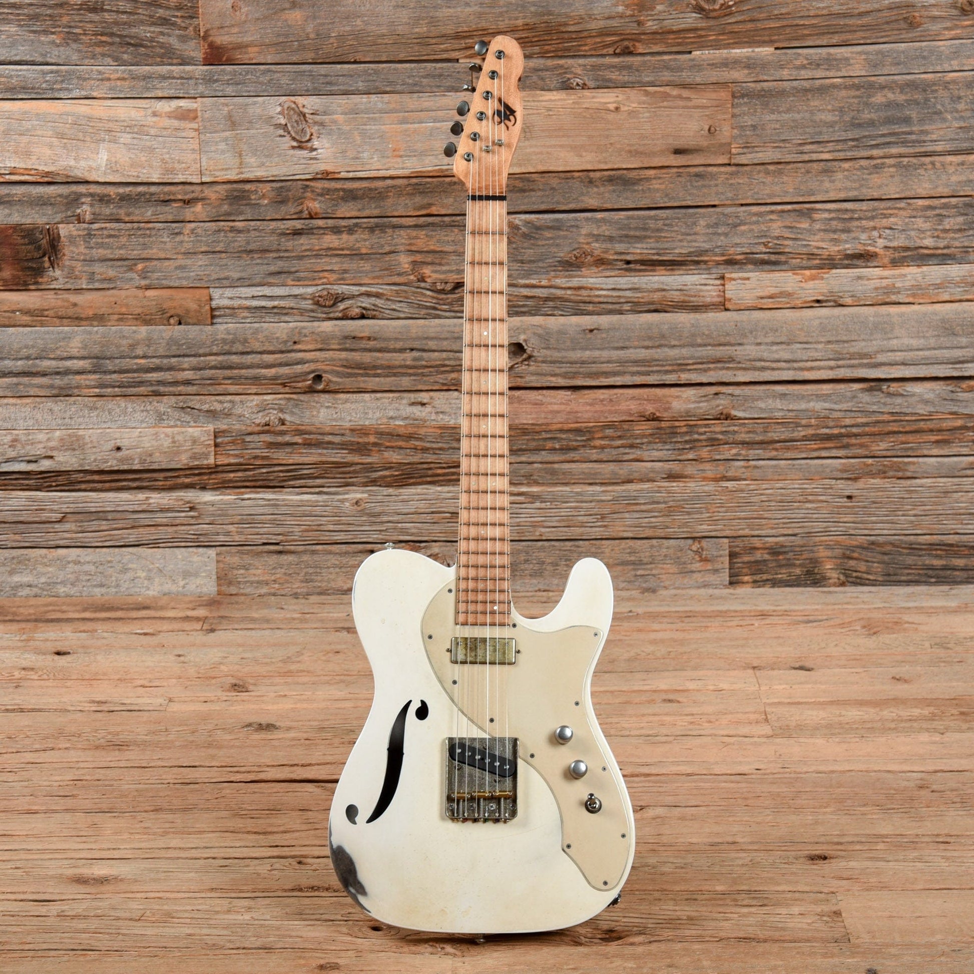 Mule Mulecaster Prototype White Powdercoat 2017 Electric Guitars / Hollow Body