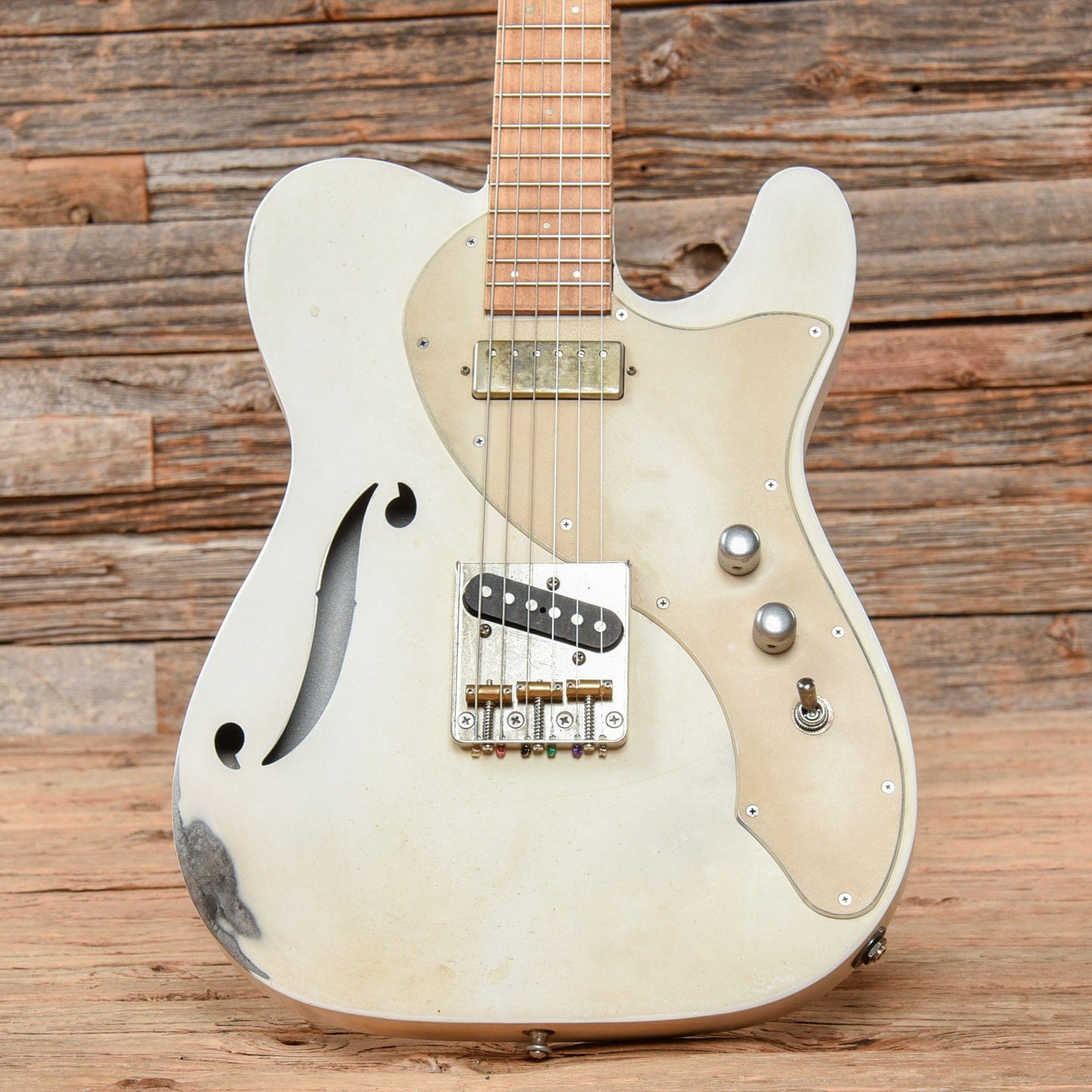 Mule Mulecaster Prototype White Powdercoat 2017 Electric Guitars / Hollow Body