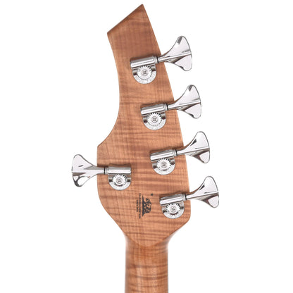Music Man BFR Bongo 5 HH Wild Cherry Burst Roasted Figured Maple Neck Bass Guitars / 4-String