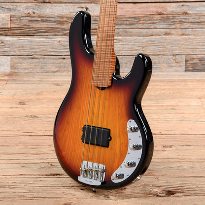 Music Man BFR StingRay Fretless Bass Sierra Vintage Burst 2019 Bass Guitars / 4-String
