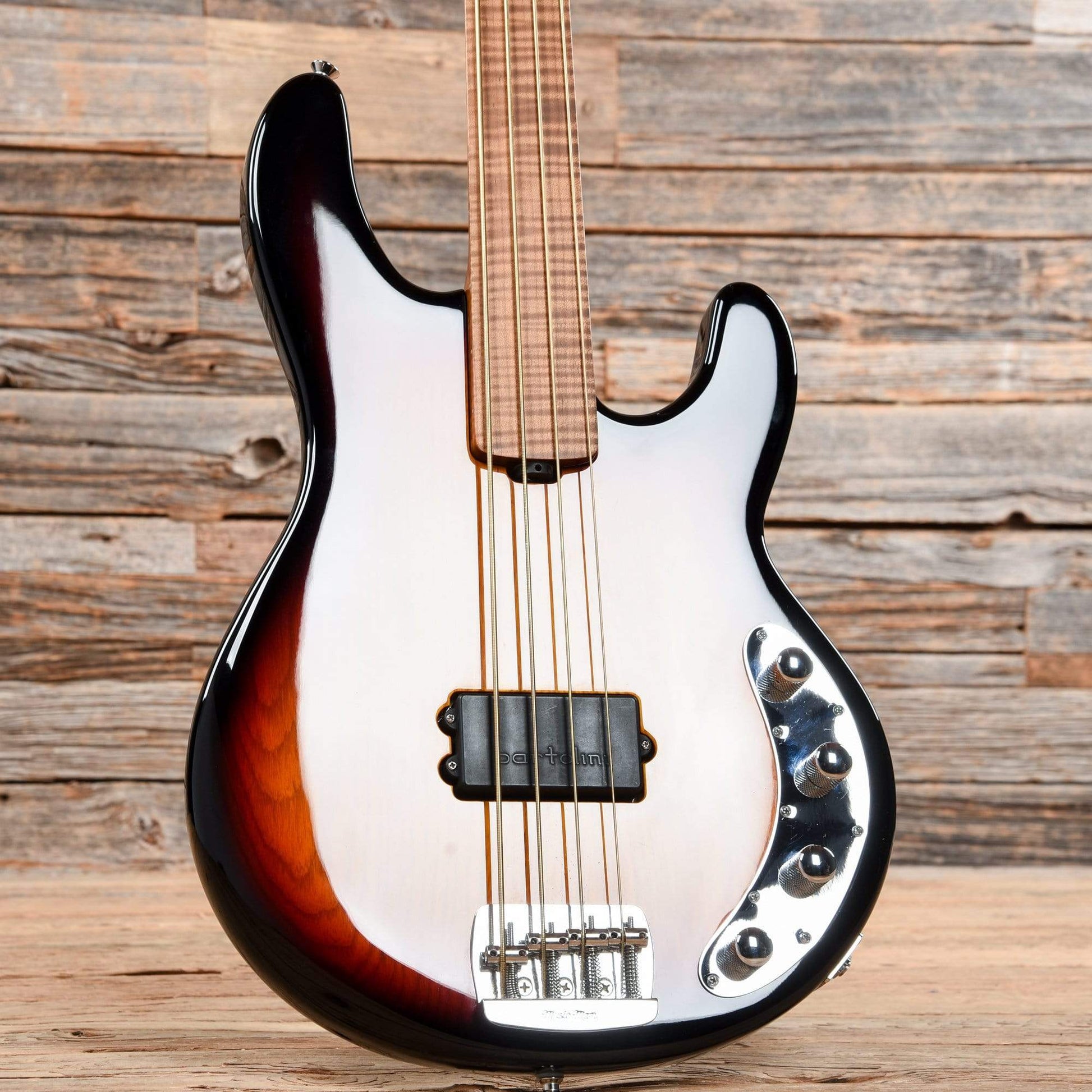 Music Man BFR StingRay Fretless Bass Sierra Vintage Burst 2019 Bass Guitars / 4-String