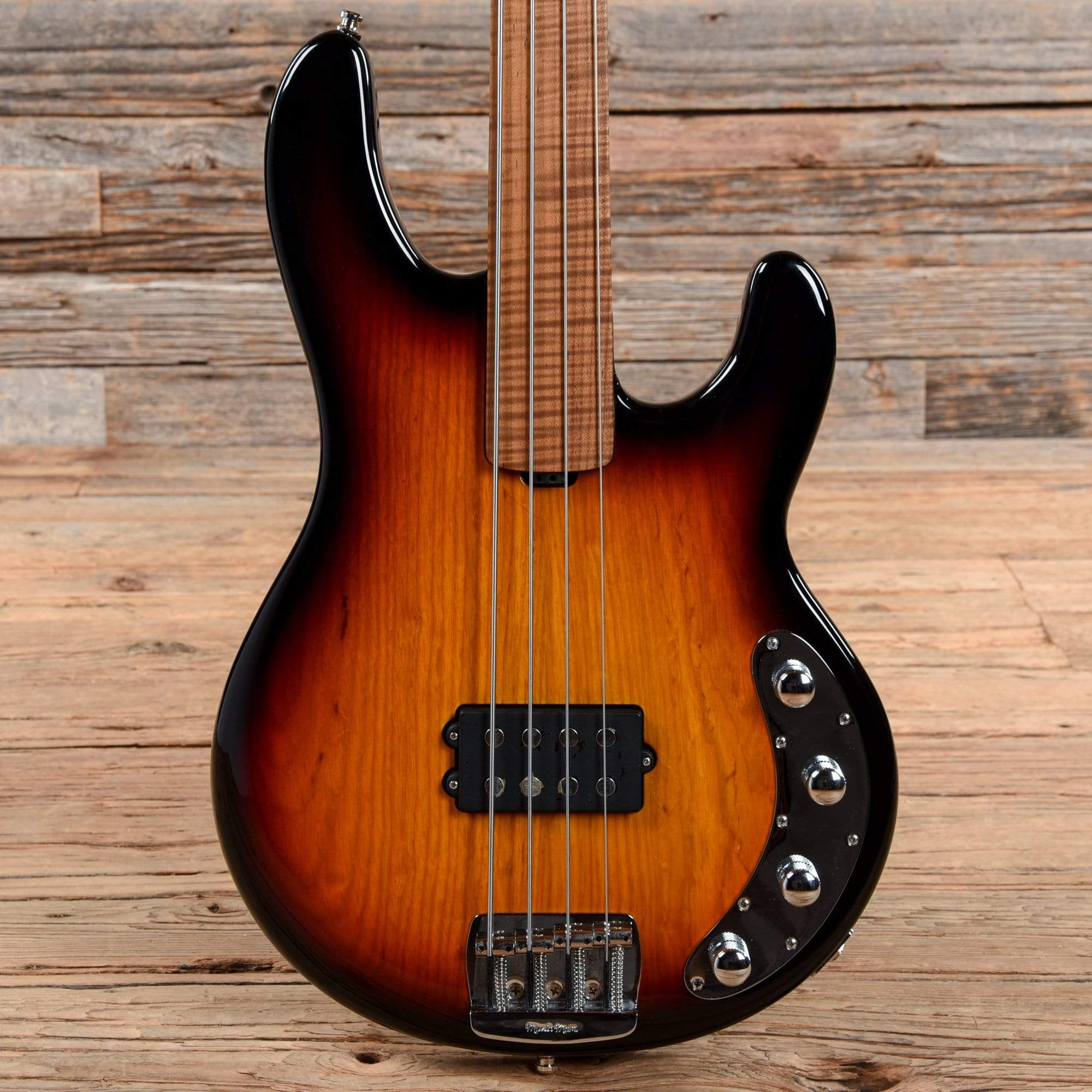 Music Man BFR StingRay Special Fretless Sierra Vintage Sunburst 2019 Bass Guitars / 4-String