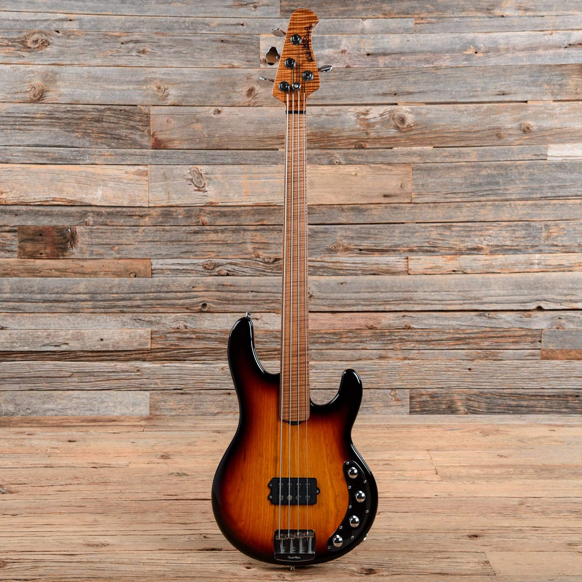 Music Man BFR StingRay Special Fretless Sierra Vintage Sunburst 2019 Bass Guitars / 4-String