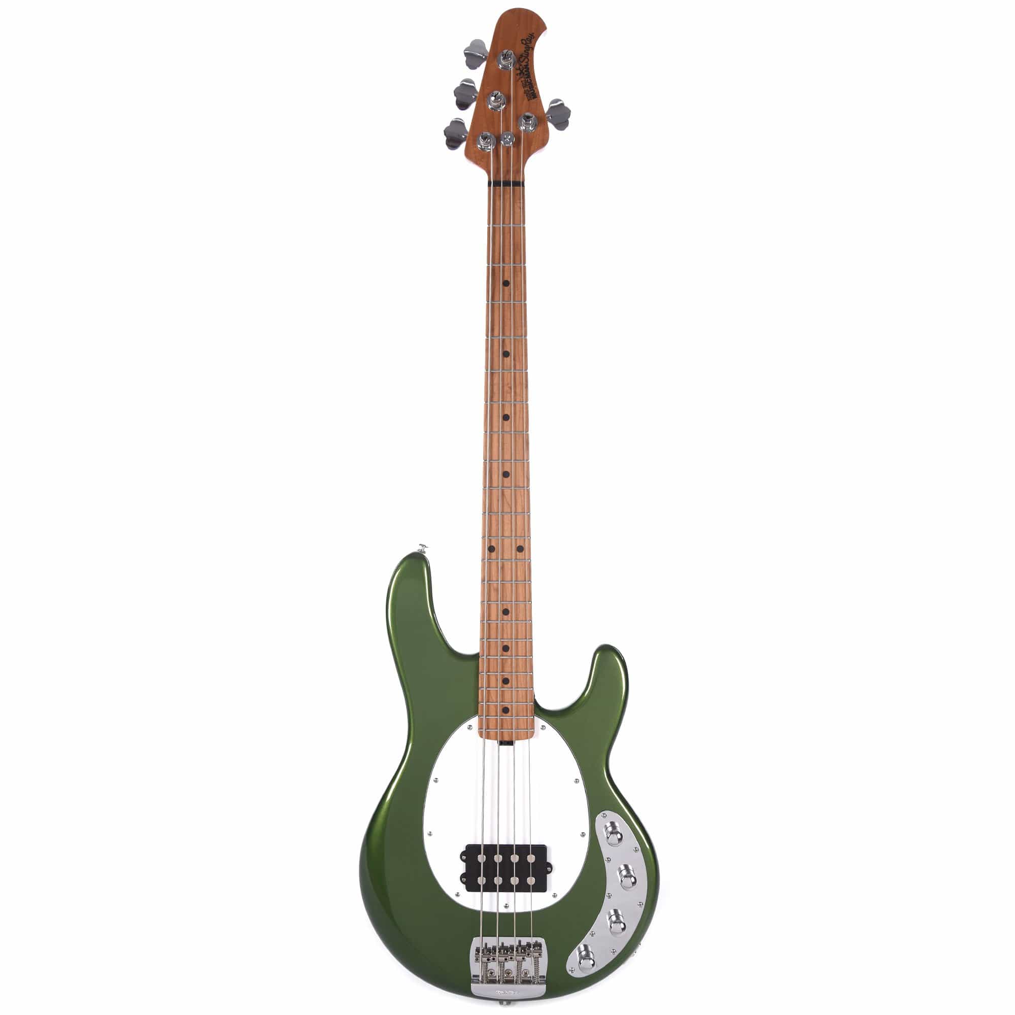 Music Man StingRay 4 Special H Charging Green w/White Pickguard Bass Guitars / 4-String