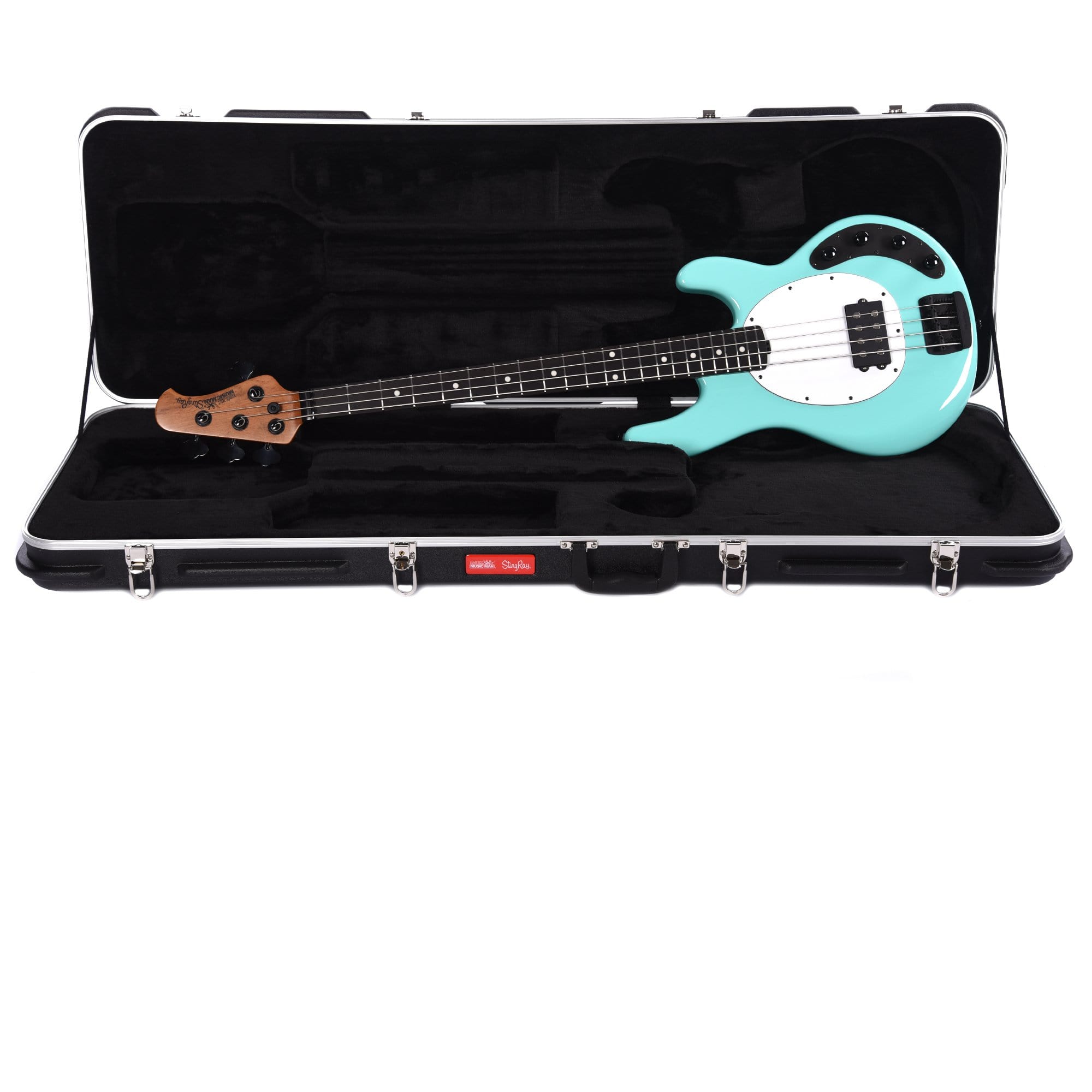Music Man StingRay 4 Special H Cruz Teal Ebony Fingerboard w/White Pickguard Bass Guitars / 4-String