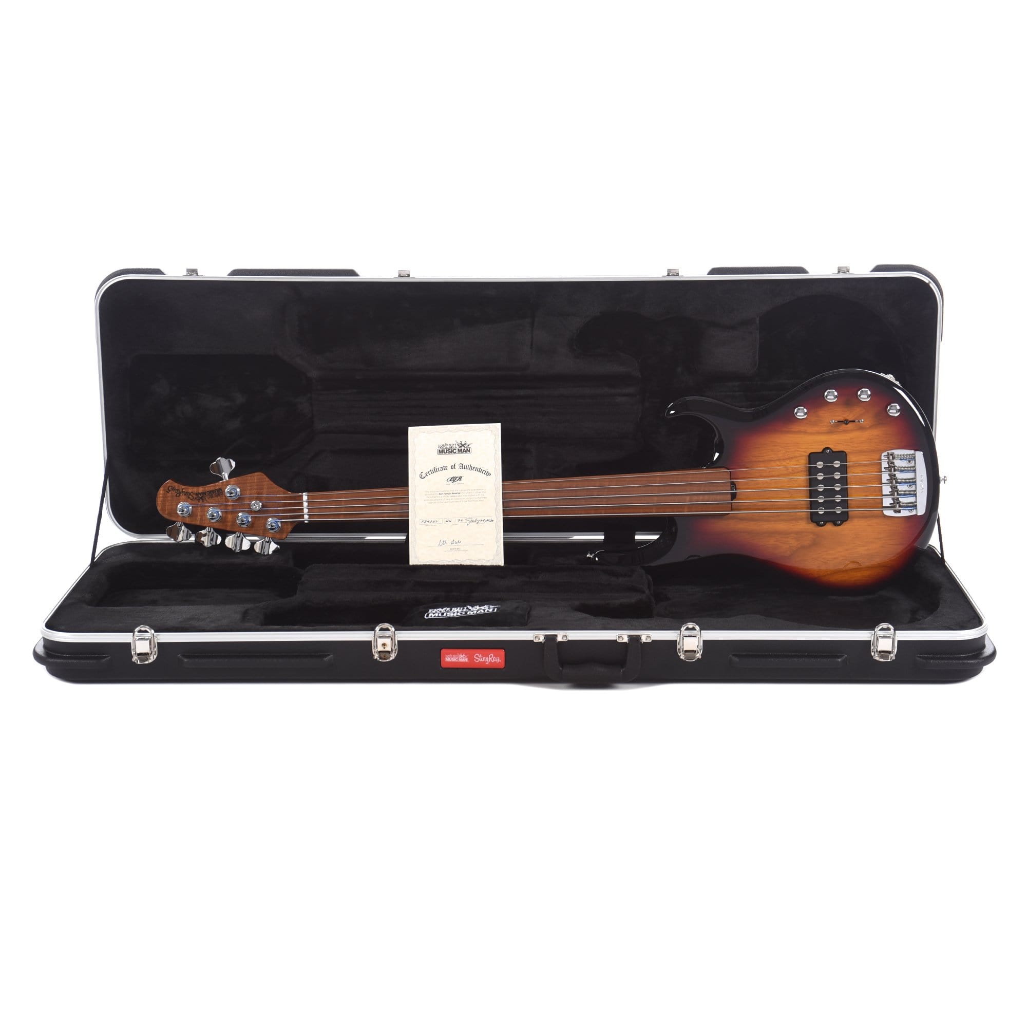 Music Man BFR StingRay 5 Fretless Bass Vintage Sierra Burst w/Roasted Figured Maple Neck Bass Guitars / 5-String or More