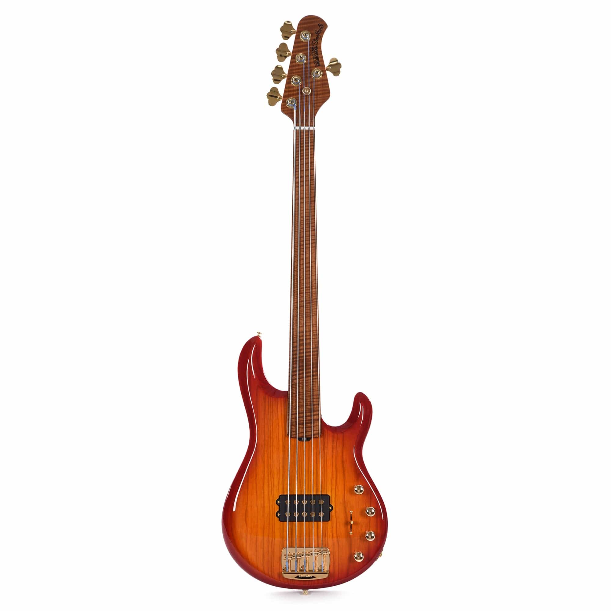 Music Man BFR StingRay Special 5 Fretless 'Fuego' w/Gold Hardware Bass Guitars / 5-String or More