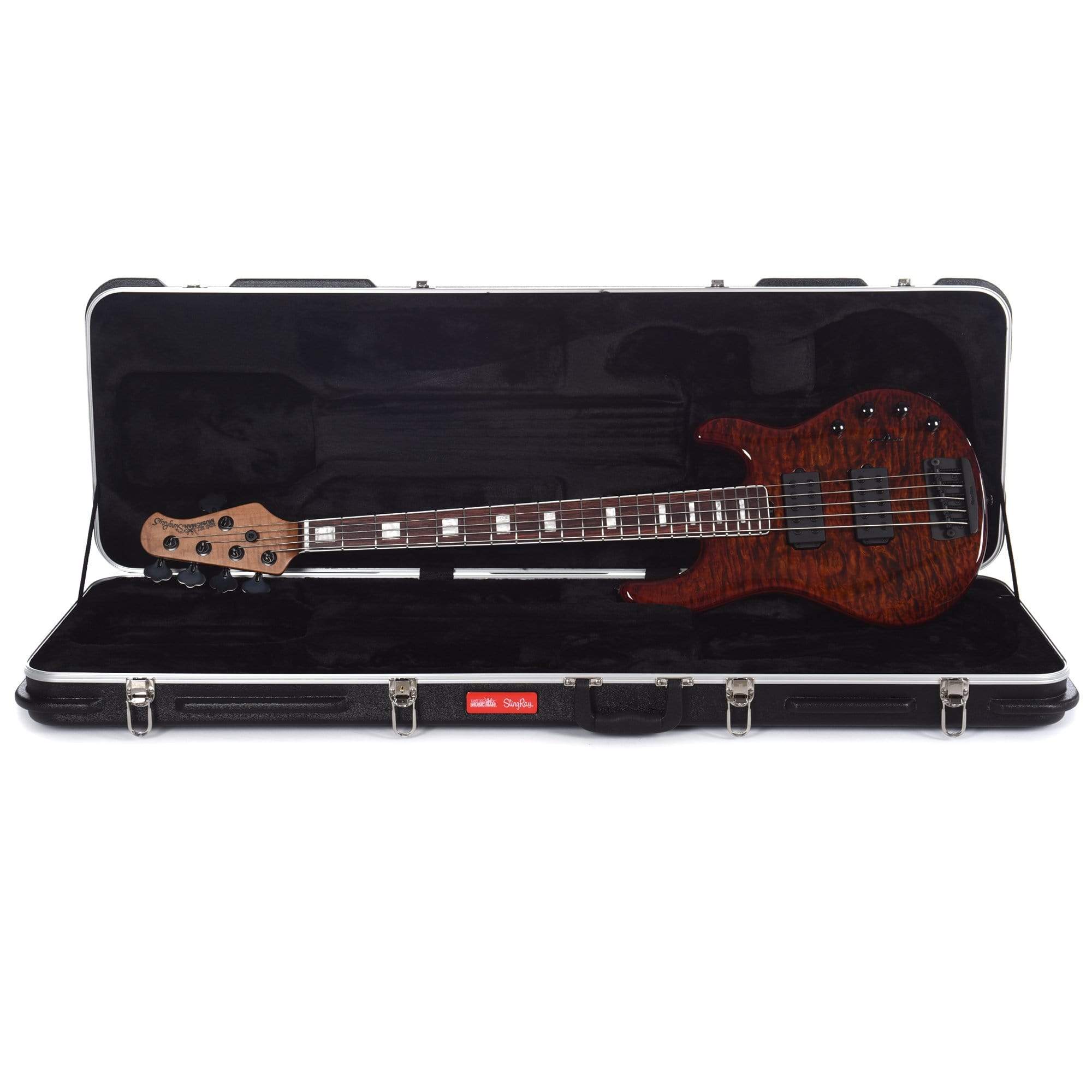 Music Man BFR StingRay Special 5 HH Giants Orange Quilt Bass Guitars / 5-String or More