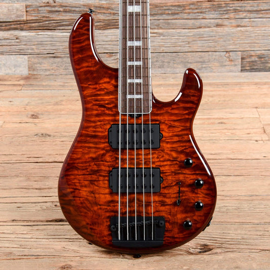 Music Man BFR StingRay Special 5 HH Giants Orange Quilt Bass Guitars / 5-String or More