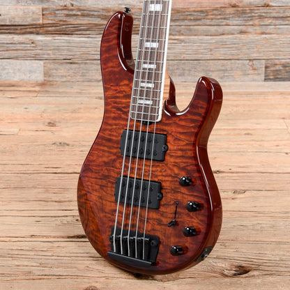 Music Man BFR StingRay Special 5 HH Giants Orange Quilt Bass Guitars / 5-String or More