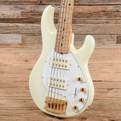 Music Man StingRay 5 HH Ivory White w/Gold Hardware 2016 Bass Guitars / 5-String or More