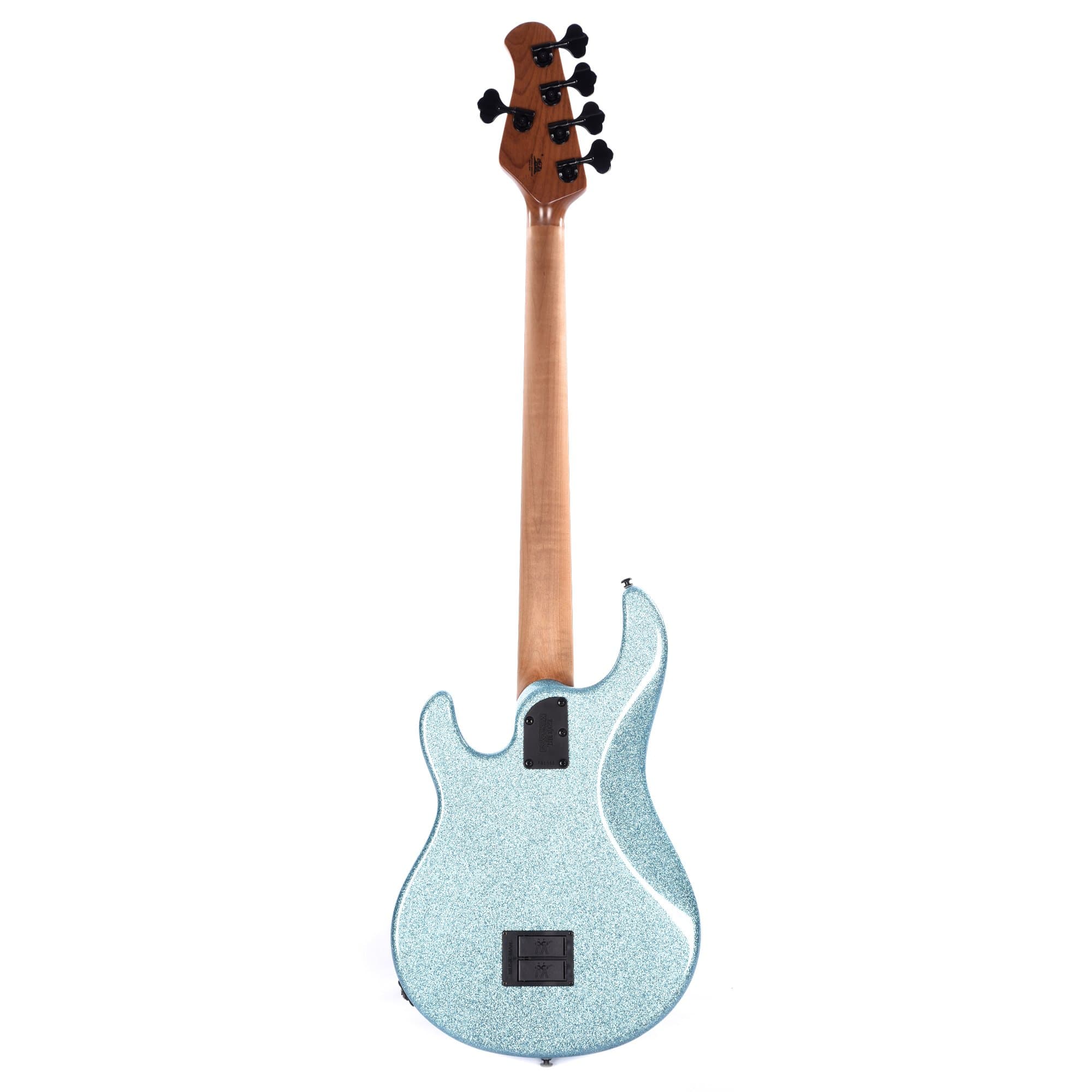 Music Man StingRay 5 Special H Aqua Sparkle Ebony Fingerboard w/Black Pickguard Bass Guitars / 5-String or More