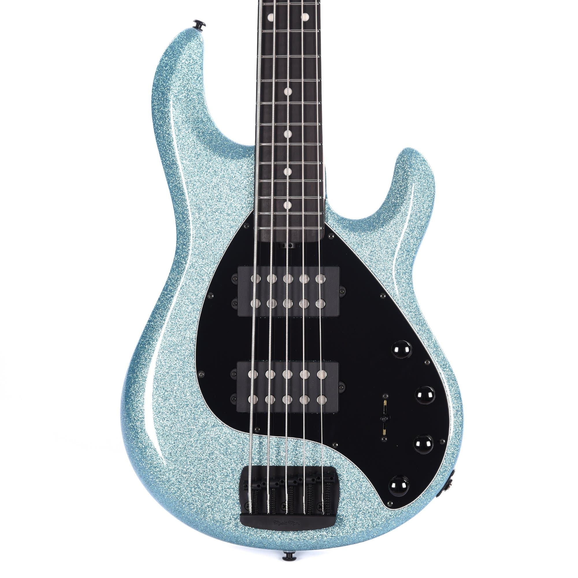 Music Man StingRay 5 Special H Aqua Sparkle Ebony Fingerboard w/Black Pickguard Bass Guitars / 5-String or More