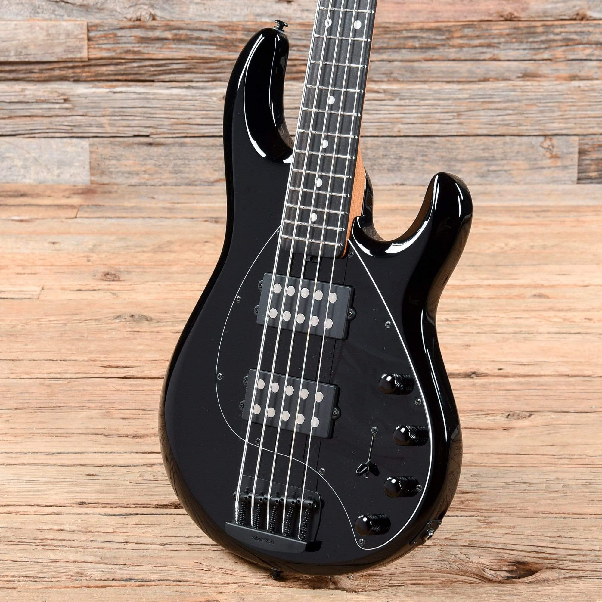 Music Man StingRay 5 Special H Jet Black Ebony Fingerboard w/Black Pickguard Bass Guitars / 5-String or More