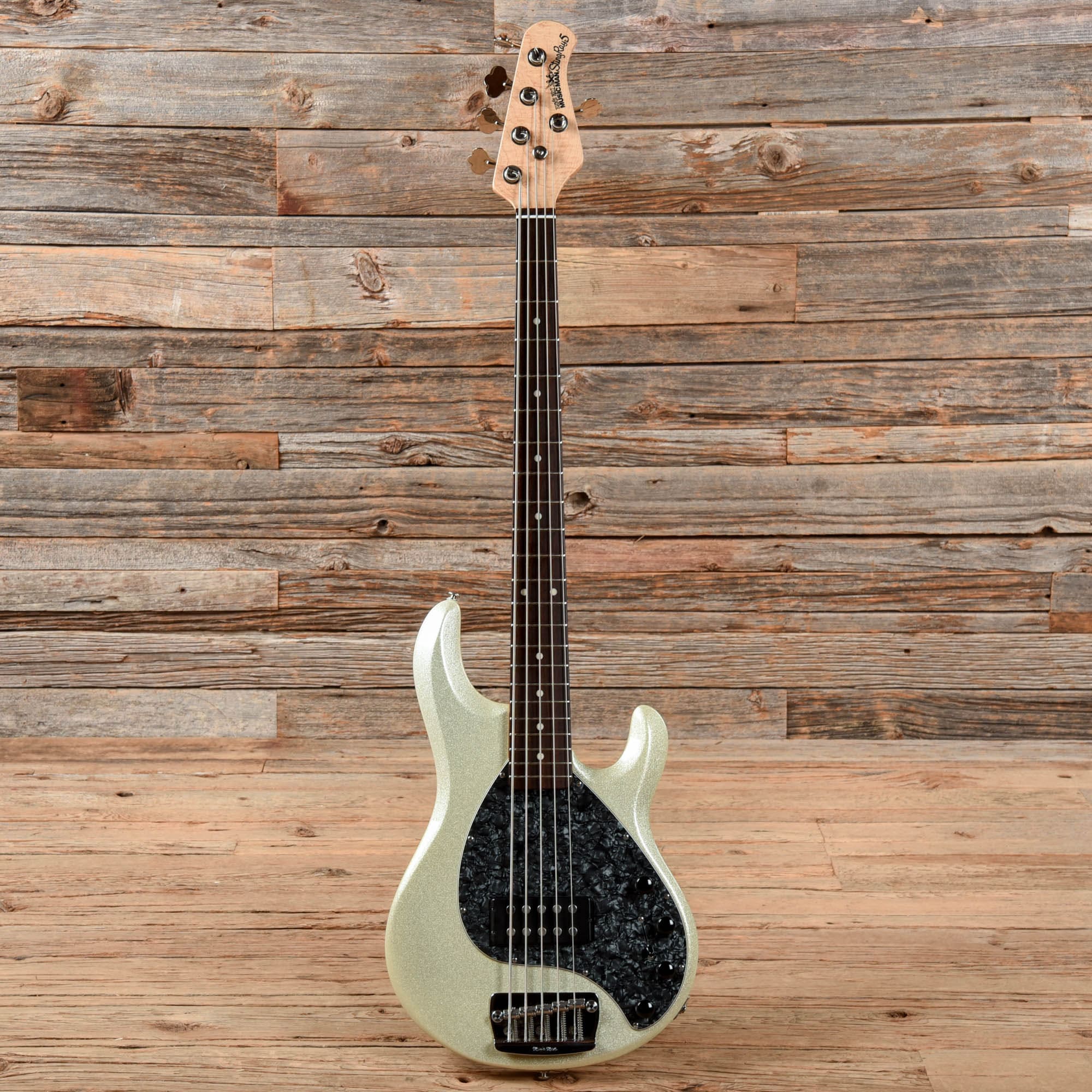 Music Man StingRay 5H Sparkle White 2001 Bass Guitars / 5-String or More