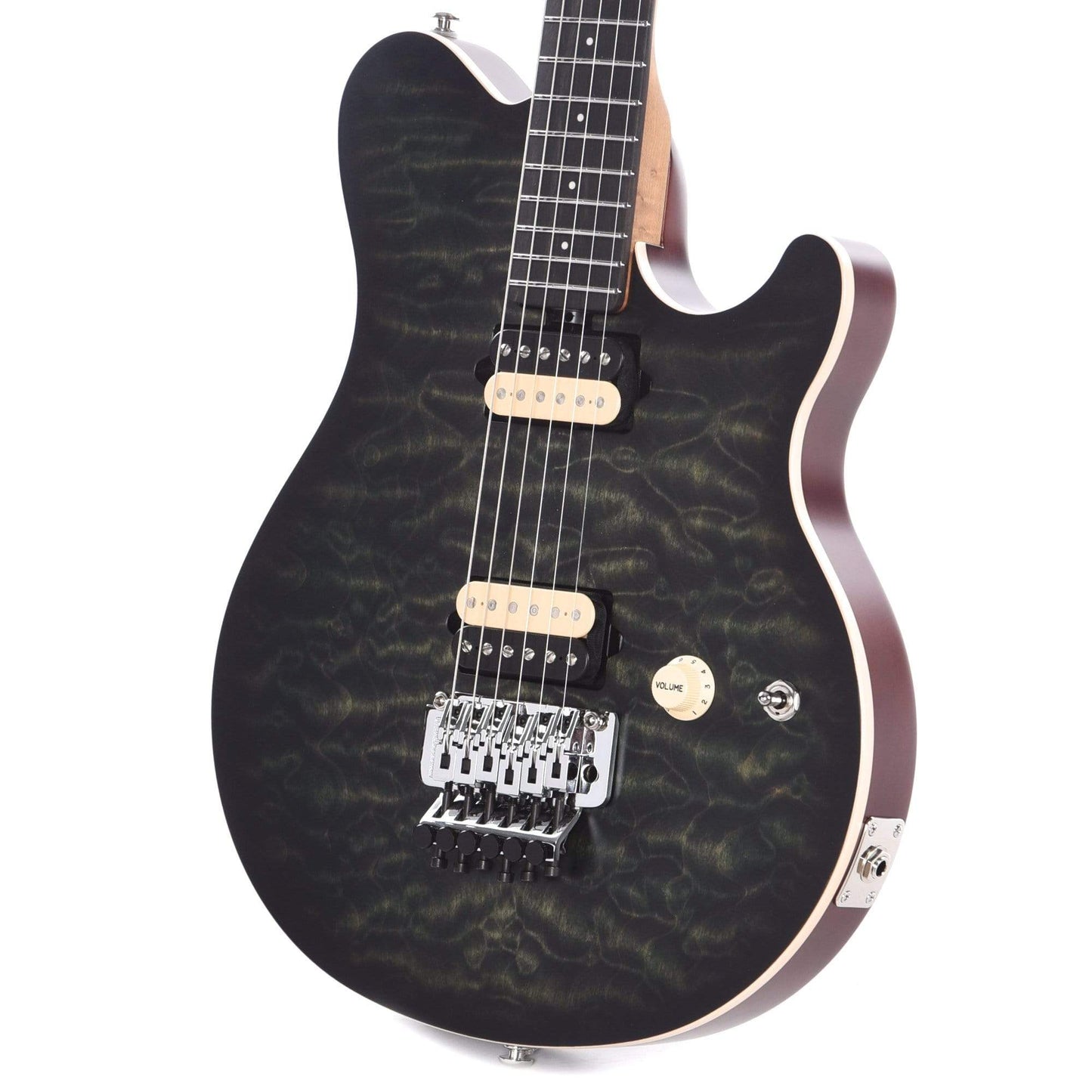 Music Man BFR Axis Predator Green Quilt Roasted Figured Maple Neck w/Ebony Fingerboard Electric Guitars / Solid Body