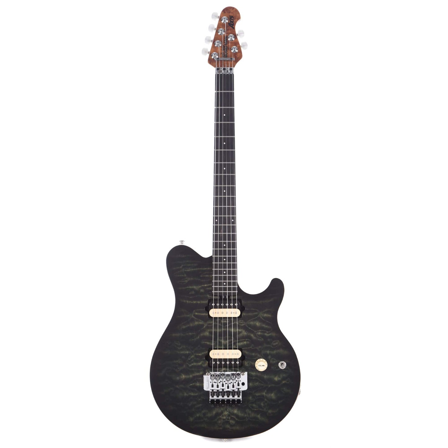 Music Man BFR Axis Predator Green Quilt Roasted Figured Maple Neck w/Ebony Fingerboard Electric Guitars / Solid Body