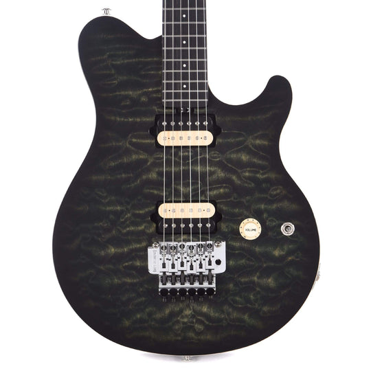 Music Man BFR Axis Predator Green Quilt Roasted Figured Maple Neck w/Ebony Fingerboard Electric Guitars / Solid Body