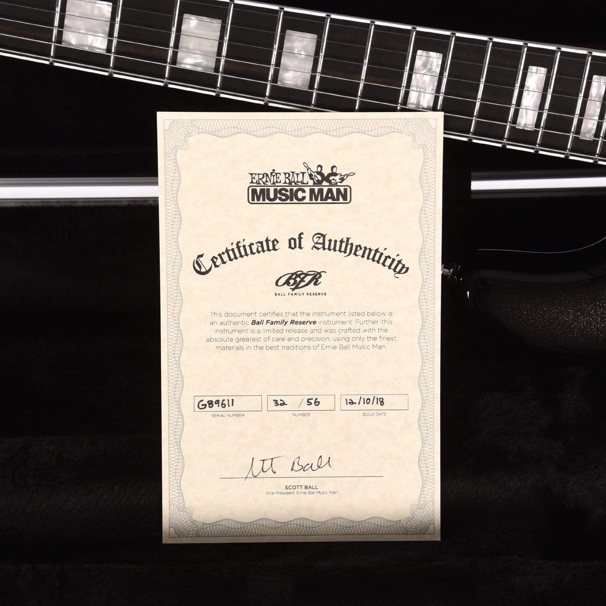 Music Man BFR Cutlass HSS Smoked Chrome w/Painted Headstock Electric Guitars / Solid Body